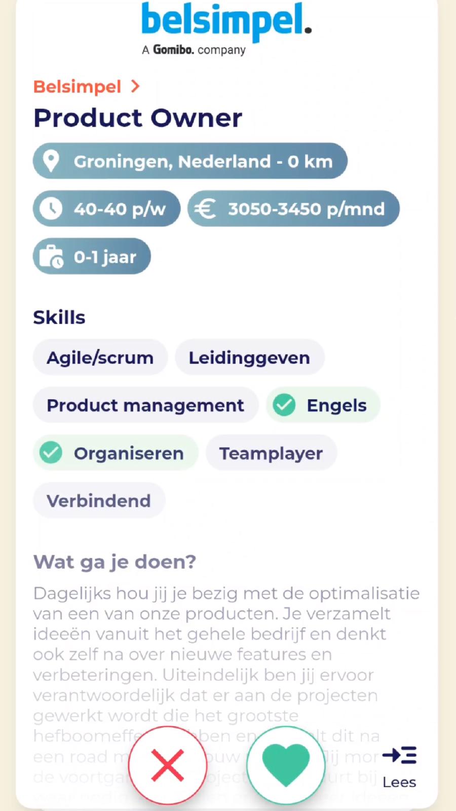 Swipe4Work de app